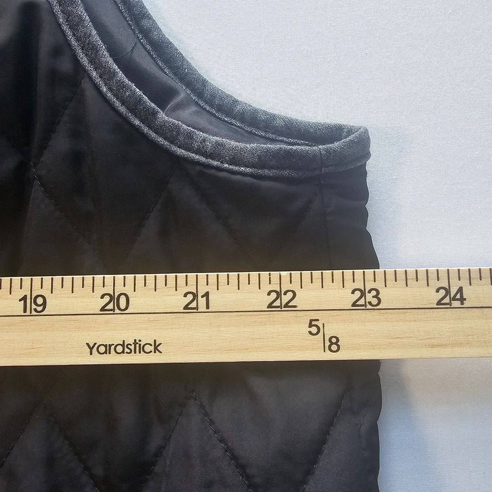 Charter Club Black Vest Size 2XL Sleeveless Quilted Zipper - Picture 8 of 9